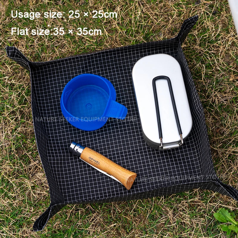 Ultra Light Storage Tray for Outdoor Camping Hiking Folding Storage Basket UHMWPE Camp Equipment Gear 24g