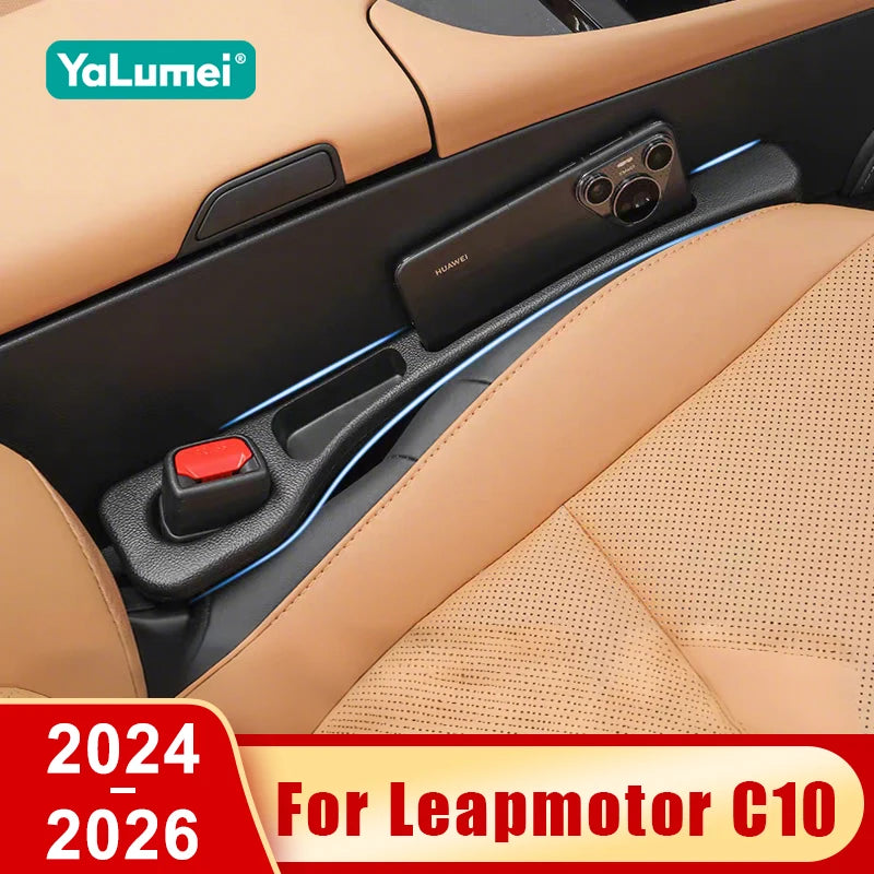 For Leapmotor C10 2024 2025 2026 2PCS Universal Car Seat Leak Proof Strips Gap Side Seam Filler Storage Accessories