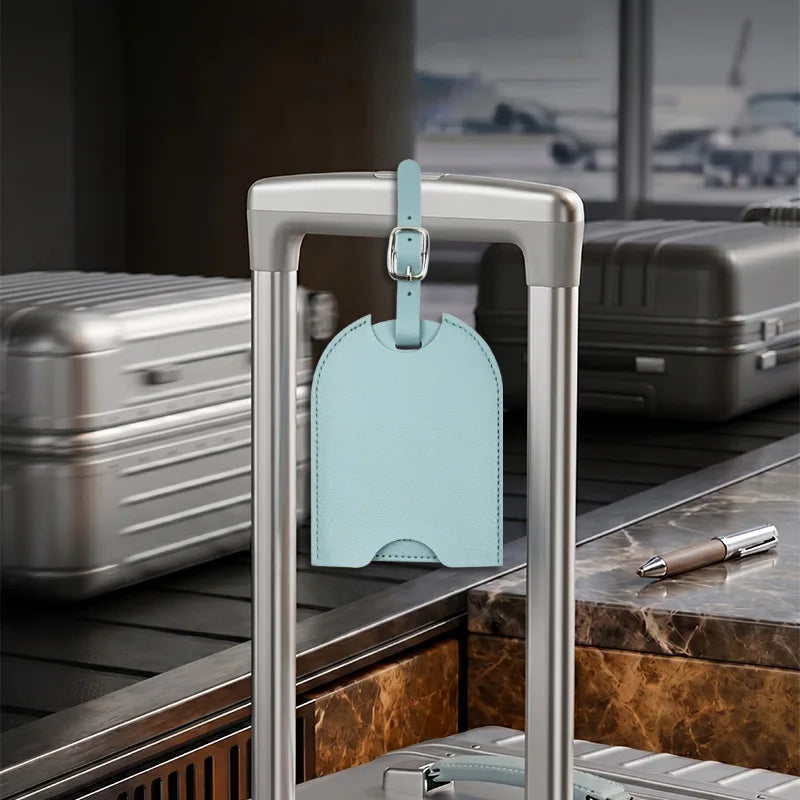 1PC PU Leather Luggage Tag Women Men Fashion Travel Accessories Suitcase Tags Name ID Address Lable Bag Tags for Luggage