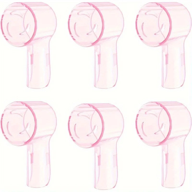 6pcsPortable Electric Toothbrush Head Protective Cover for Traveling on Business Trip Dust Cap of Brush Head Cover Bathroom Tool
