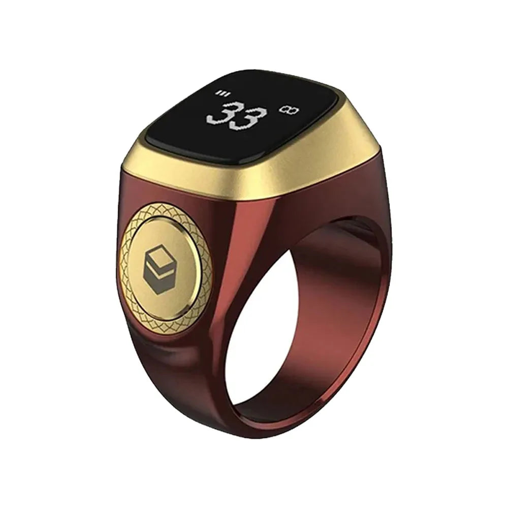 Qibla Smart Tasbih Tally Digital Counter for Muslims Tasbeeh Zikr Ring 5 Prayer Time Vibration Reminder Subhah Masbahah Misbaha