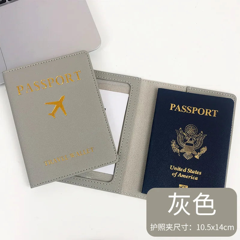 PU Leather Business Luggage Tag Suitcase Address Label Luggage Boarding Case Label Name ID Address Clip Travel Accessories