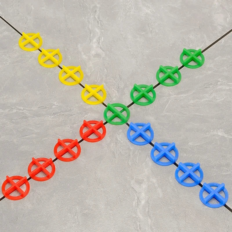 100/200Pcs Porcelain Tile Spacers Clips Wedge Ceramic Leveling System Floor Wall Tile Gap Leveling System Construction Tools