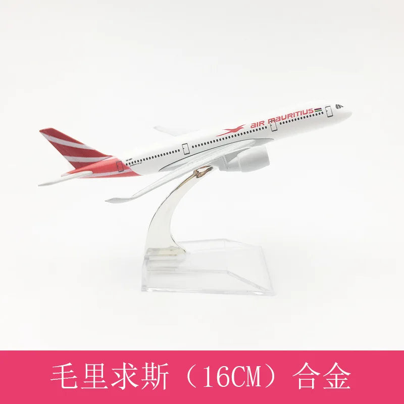 16CM Airbus A350 Aircraft Model Alloy Metal Diecast Airplane Toy  Children Kids Gift A350 Series Miniature Plane for Collection