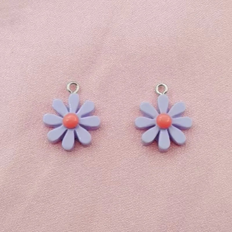 20pcs 17 * 20mm DIY resin acrylic accessories daisy sunflower pendant luggage item bracelet pendant