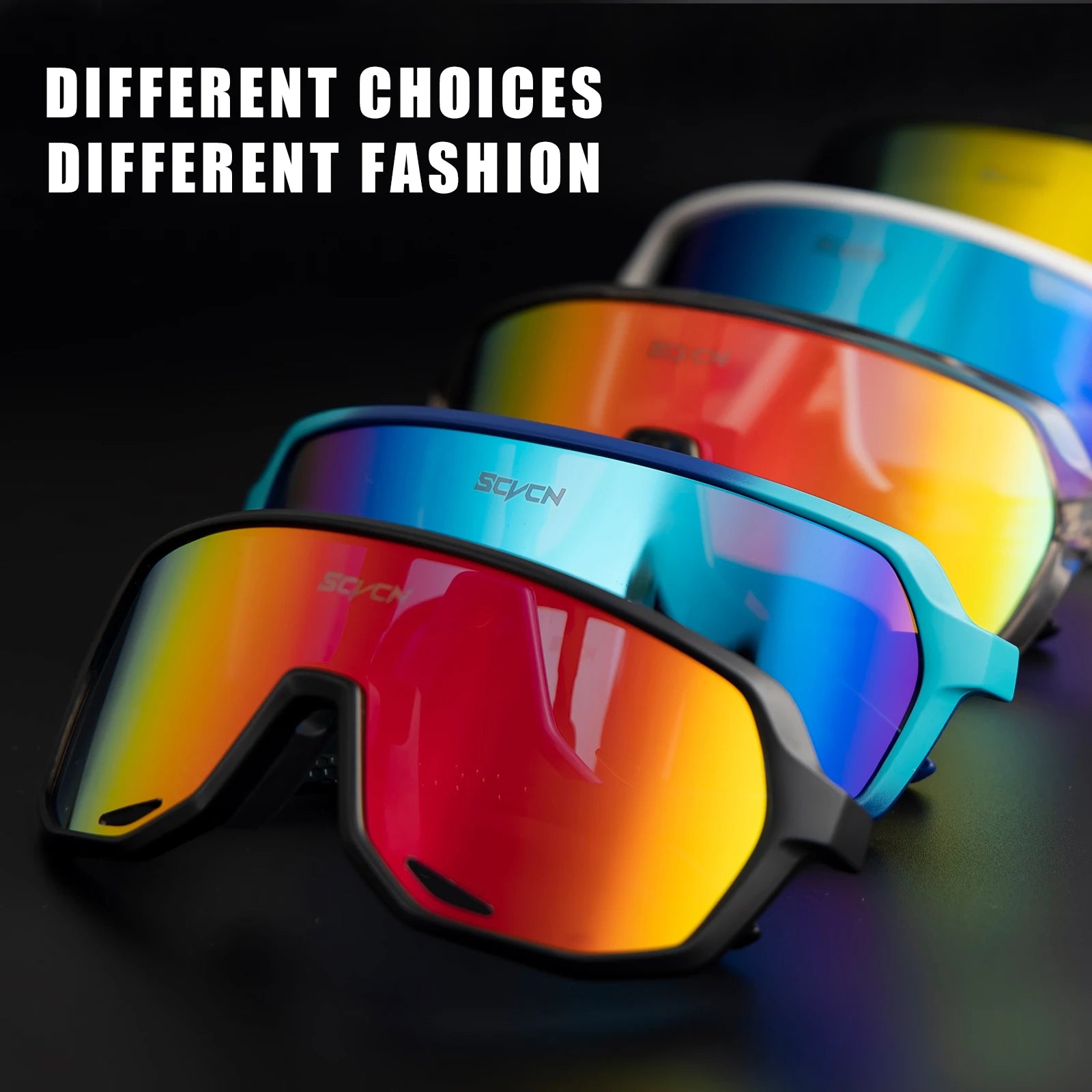 SCVCN UV400 HD Hiking Sports Sunglasses Stylish Outdoor Windproof Glasses Cycling Running and Rock Climbing Driving Sunglasses