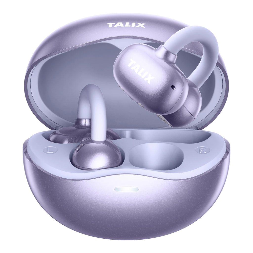 TALIX Ultra Open Ear Earbuds X6 Clip-On Headphone with Directional Sound Ultra-Light Comfort Fit 40H Playtime Spatial Sound