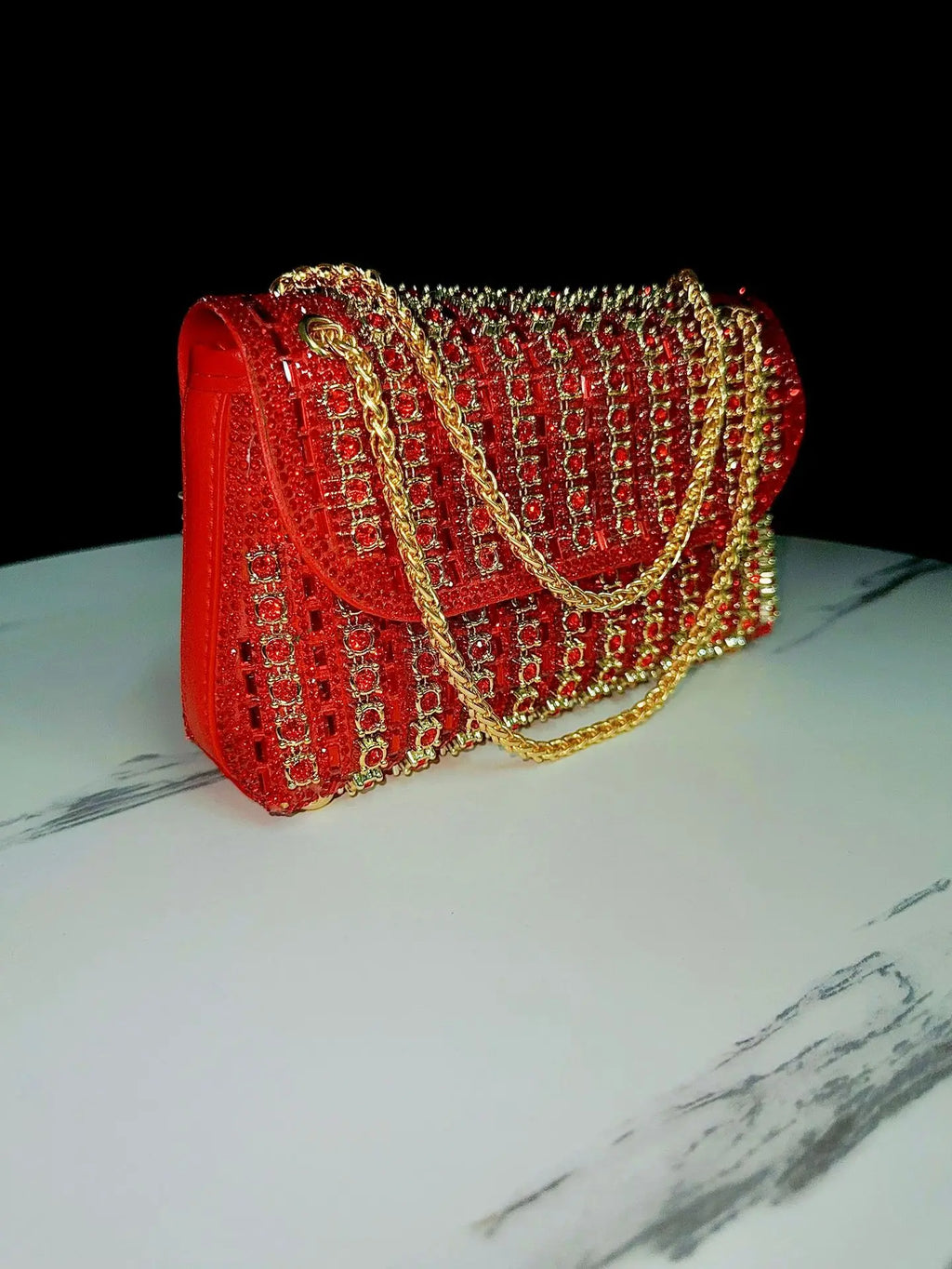 Evening Dress Rhinestone Clutch Bag with Diamond Chain, Cheongsam Bag, Crossbody Evening Bag, Women's Handbag, Cross-Border Evening Bag