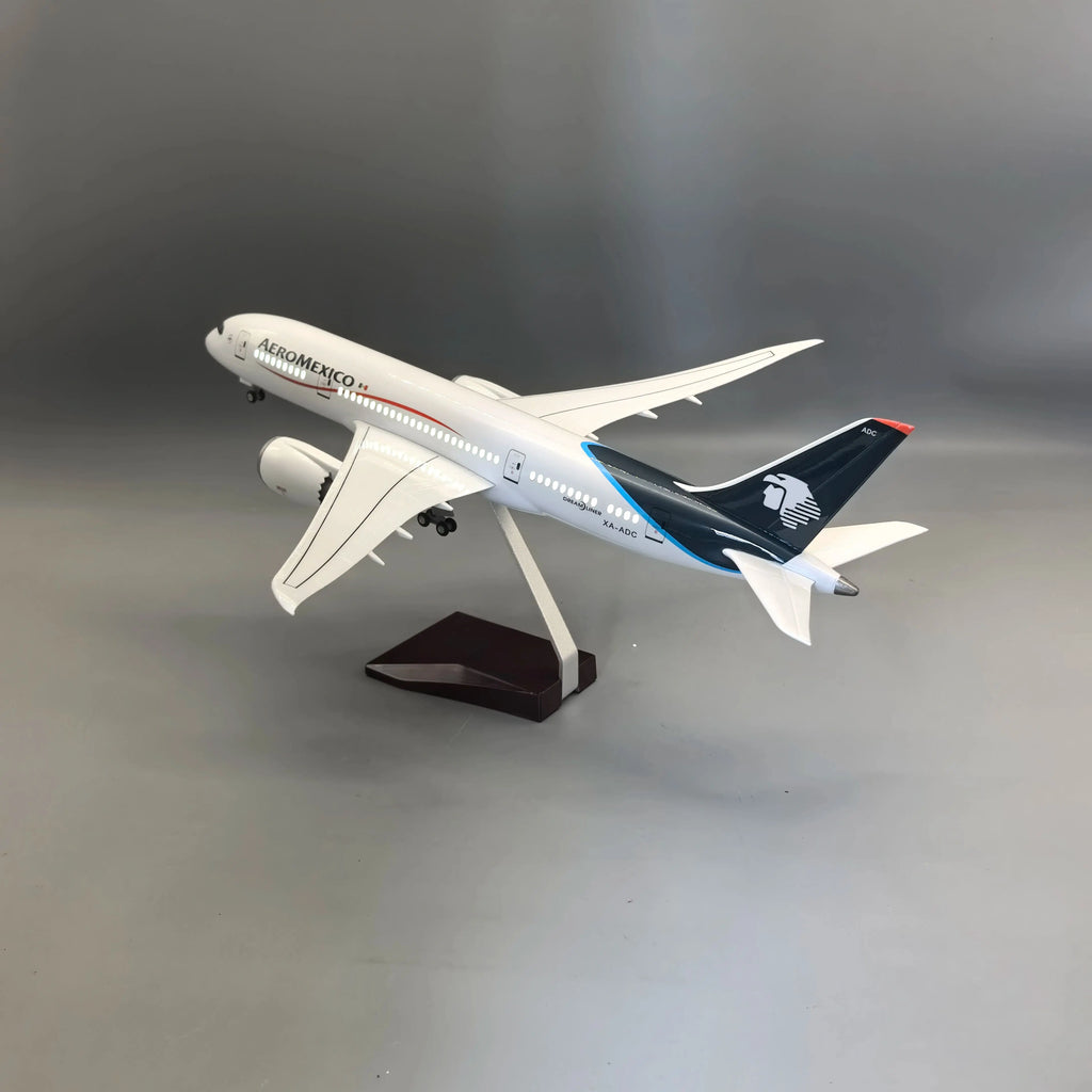 New 43cm Aeromexico B787 Airplane Model Toy Kit For 787 Resin Diecast Plane Model with Stand for Collections Displays Gift