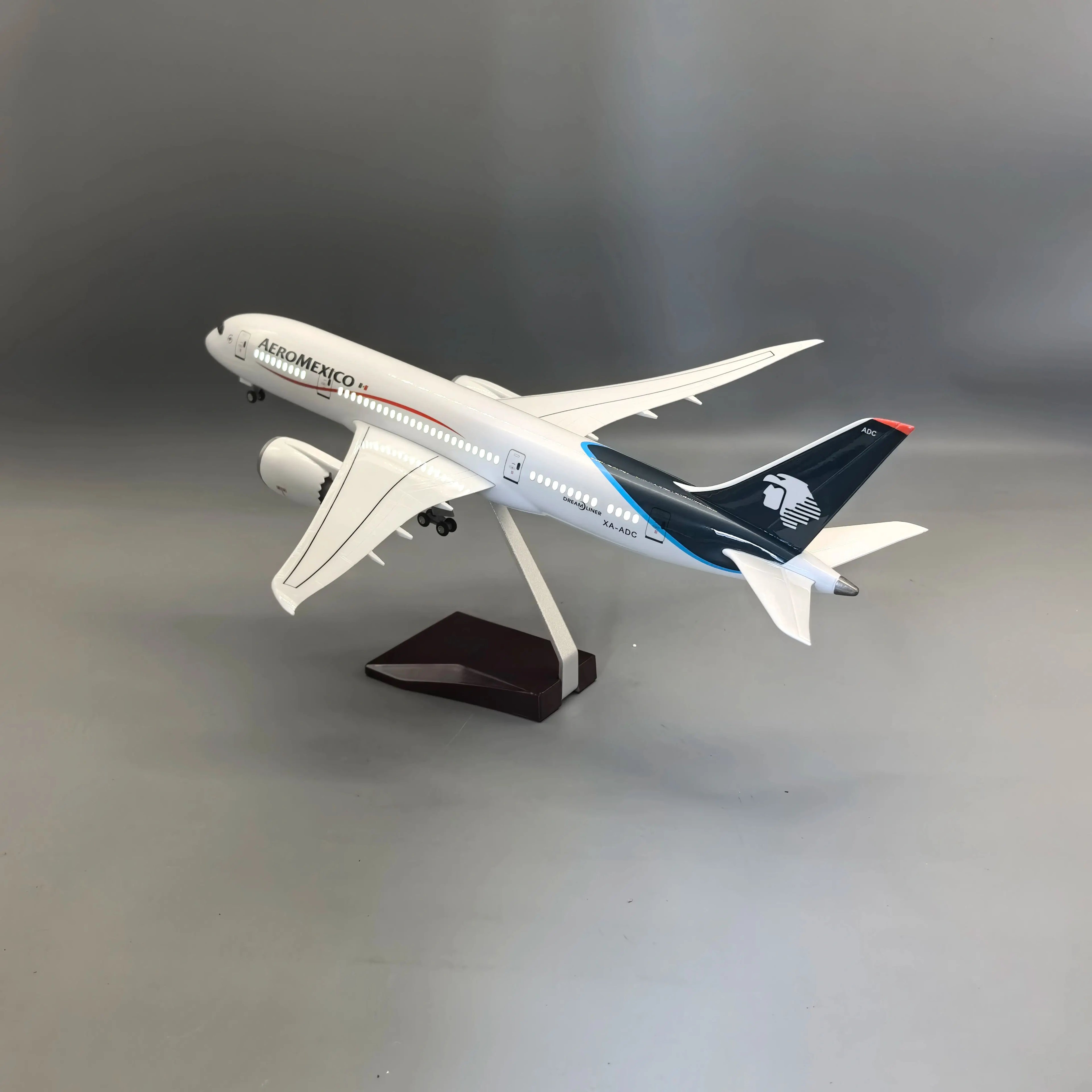 New 43cm Aeromexico B787 Airplane Model Toy Kit For 787 Resin Diecast Plane Model with Stand for Collections Displays Gift