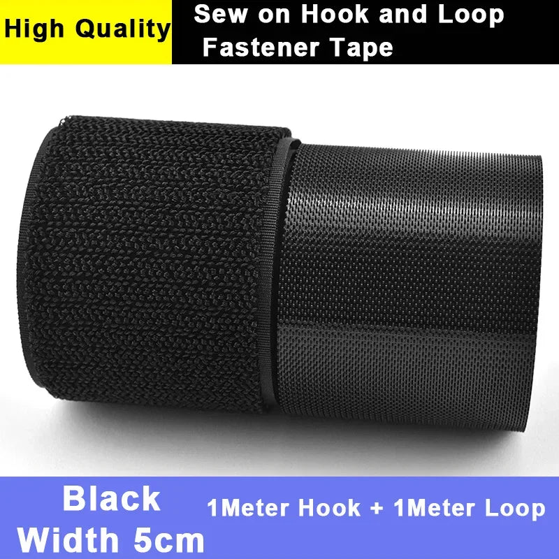 1M Sew on Hook and Loop Fastener Tape Non Adhesive Super Soft Loop Fabric Tape for Crafts DIY Sewing 20/25/30/38/50/100mm Wide