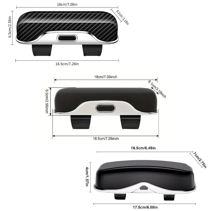 Car Sun Visor Glasses Case One-Hand Operation Racing Style Car Glasses Box Anti-Scratch Velvet Interior Car Interior Accessory