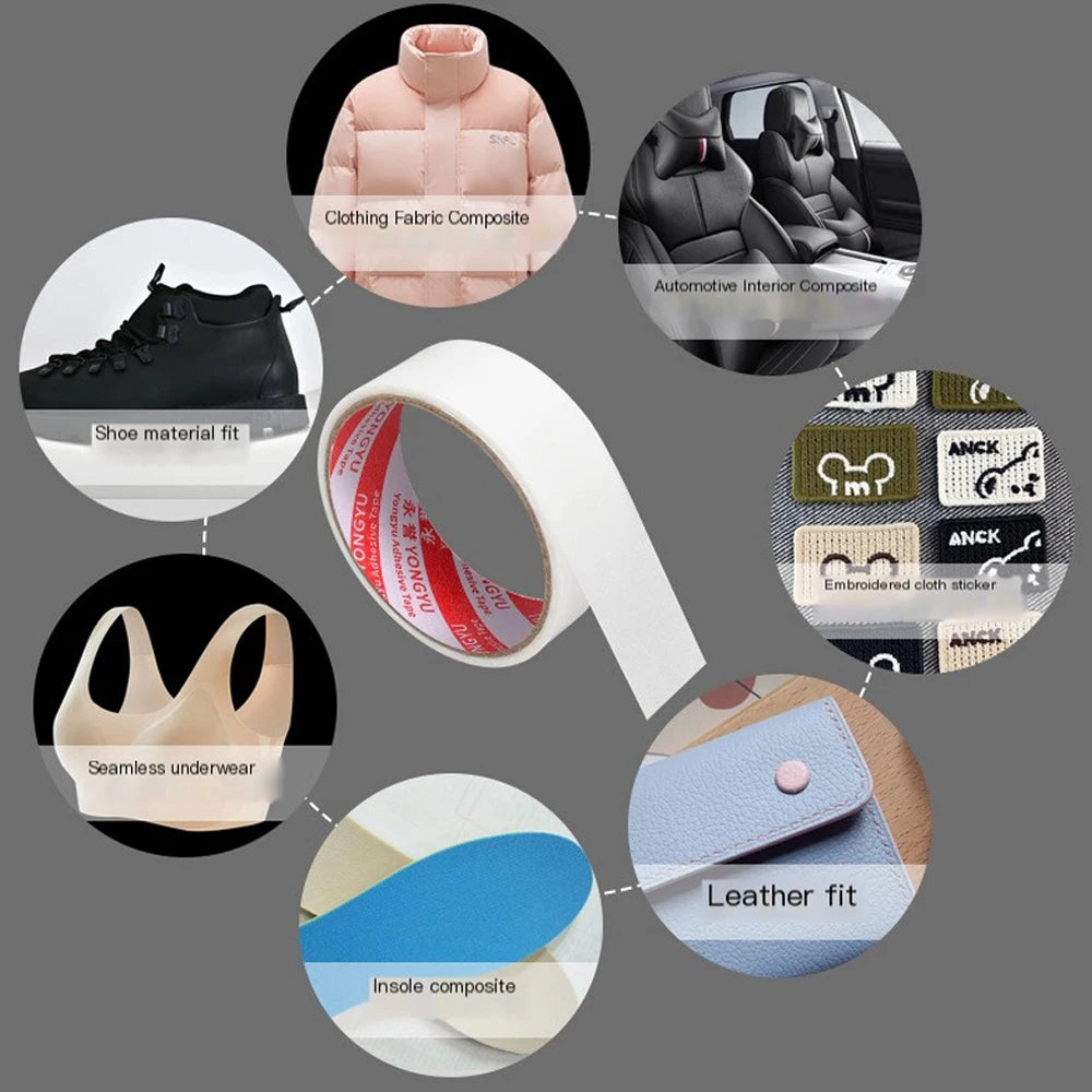TPU Hot Melt Double Sided Tape Super Sticky Adhesive Clothing Fabric Seamless Seamless Iron Heating Household Repair Of Various