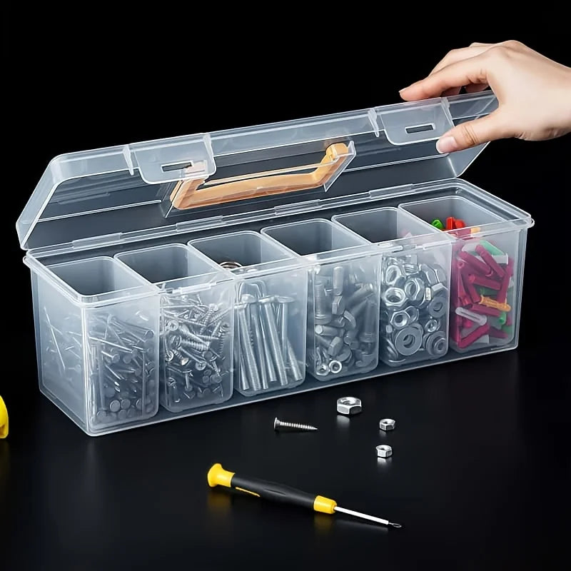 1PC Portable Tool Storage Box for Outdoor Work Home Desk Use - Classify Screw Accessories Organizer