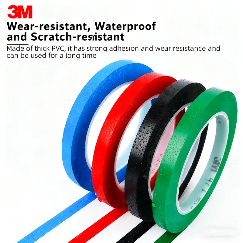 3M 471 Floor Special Adhesive Tape PVC Wear-resistant Warning Tape Waterproof Traceless Warning Area Colored Adhesive Tape