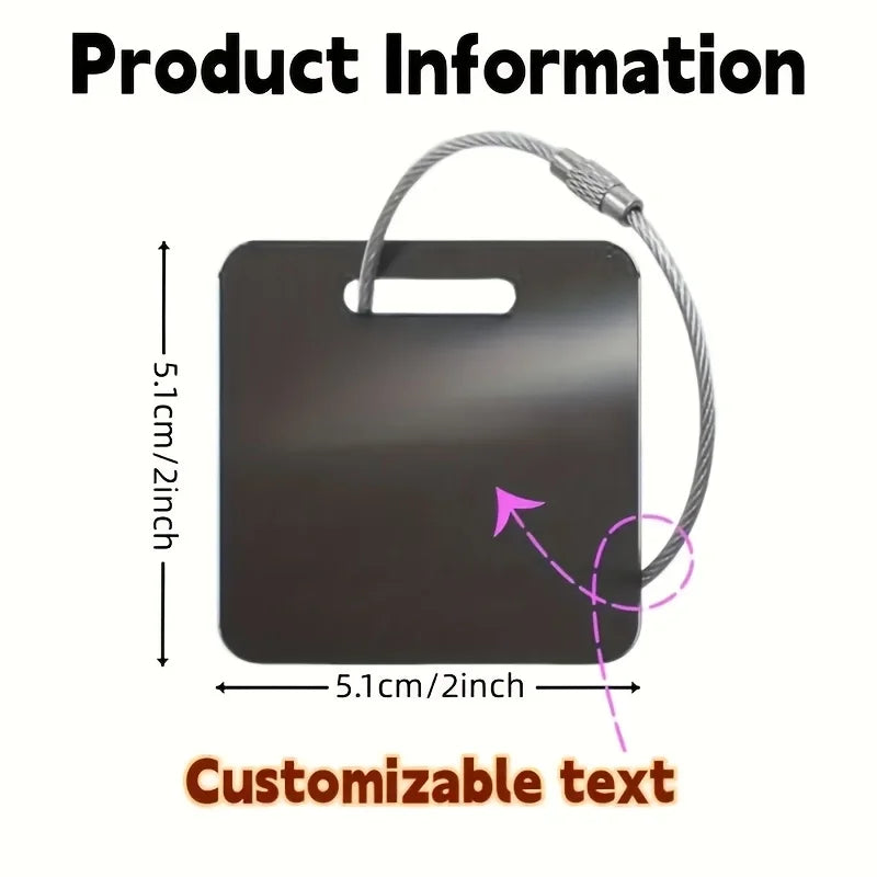 Custom Text Durable Luggage Tag Personalized Engraving Backpacks Suitcases Tag Perfect Gift for Valentine'S Day Trave Bag Tags