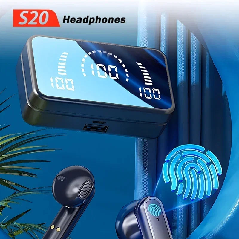 TWS Earphones Bluetooth Wireless Earphones High-Fidelity Stereo Sports Gaming Waterproof Bluetooth Earphones