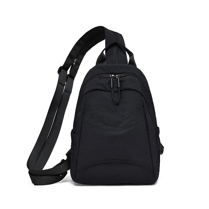 Casual Backpack Women's New Lightweight Crossbody Bag Large Capacity Student Schoolbag Travel Backpack Chest Bag Small Backpack