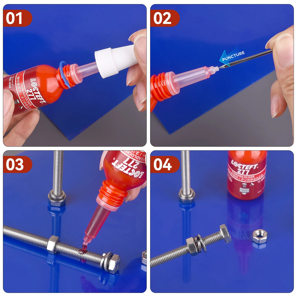 10ML Anti-Loose Glue Screw Adhesive Threadlocker 222 242 243 262 263 271 272 277 609 648 Quickly Cured Thread Locking Agent Glue