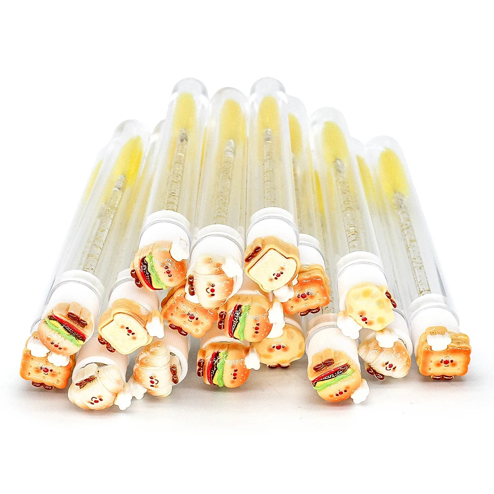 10/50PCS Disposable Eyelash Brushes Reusable Eyelashes Brush Lash Spoolies Brush Dust-proof Cleaner Storage Tubes Makeup Tool
