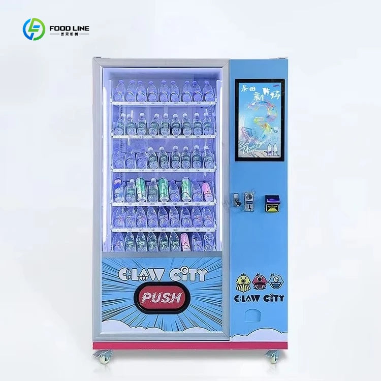Indoor Outdoor Commercial Water Bottle Vending Equipment Coin/cash/card Payment Vending Machine for Snacks and Drinks Customized