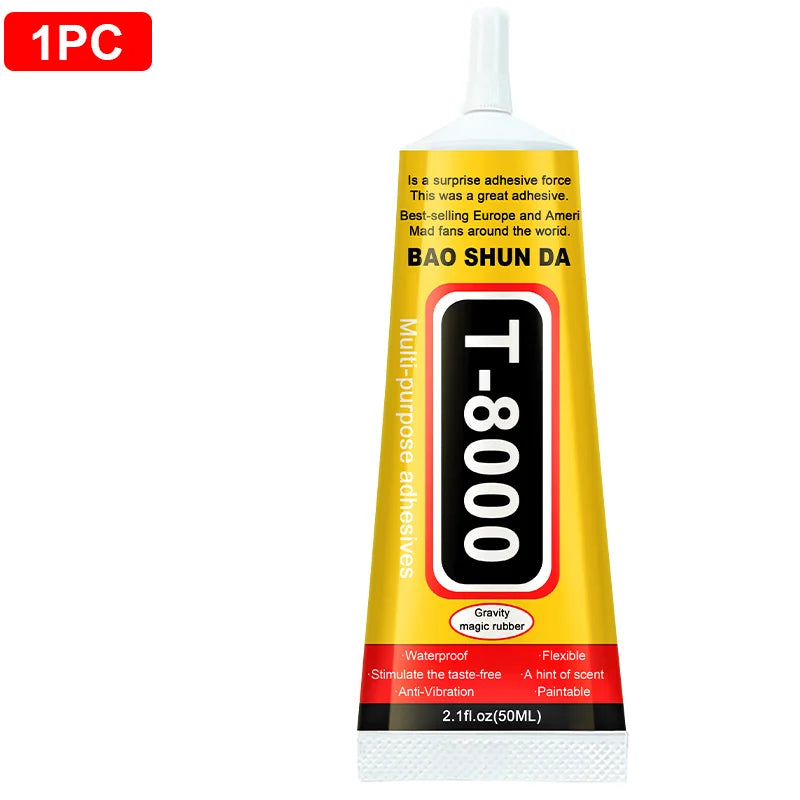 T8000 Mobile Phone Adhesive Glue, Multifunction T8000 Electronic Glue for Phone Repair, Adhesive Glue for Screen, Jewelry, Transparent Glue, T-8000 Sealant, Superglue
