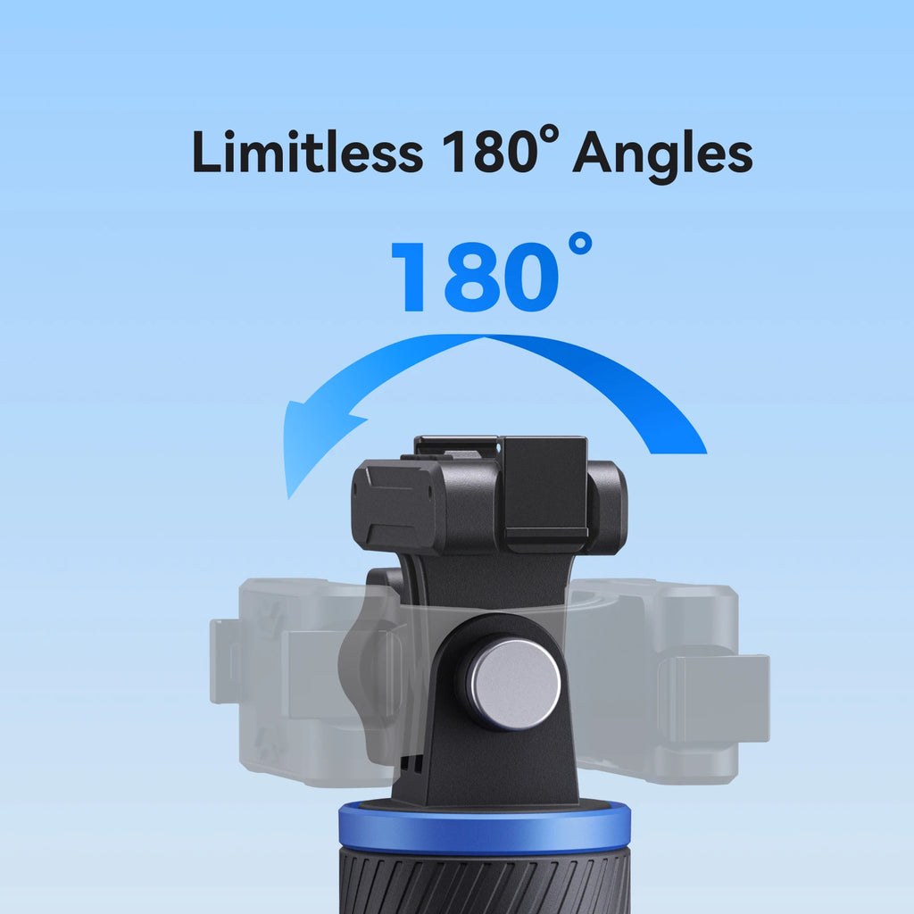 TELESIN Mini Quick Open Selfie Stick Tripod Aluminum alloy Stand for DJI Osmo GoPro Insta360 Action Camera Hand Grip Stand