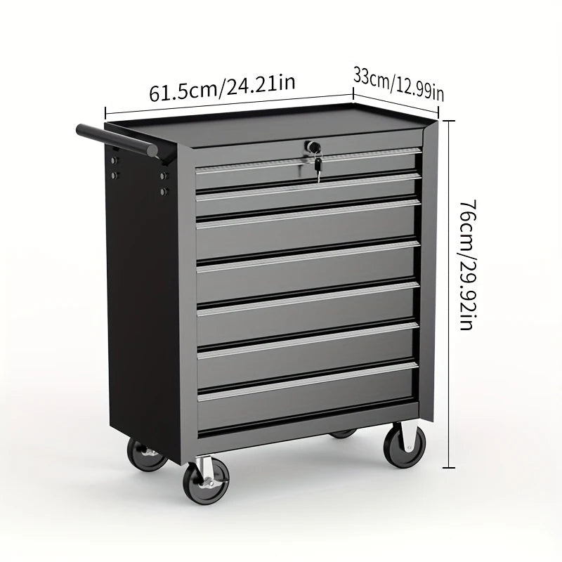 7-Drawer Tool Cabinet Auto Car Repair Rolling Tool Trolley Multifunctional Workshop Home Toolbox Cabinet Iron Storage Box 수납장