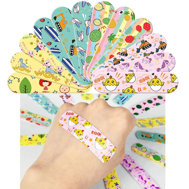 10-480Pcs Cartoon Animal Pattern Waterproof Hemostasis Kids Band Aid Stickers Adhesive Bandage Plasters for Children