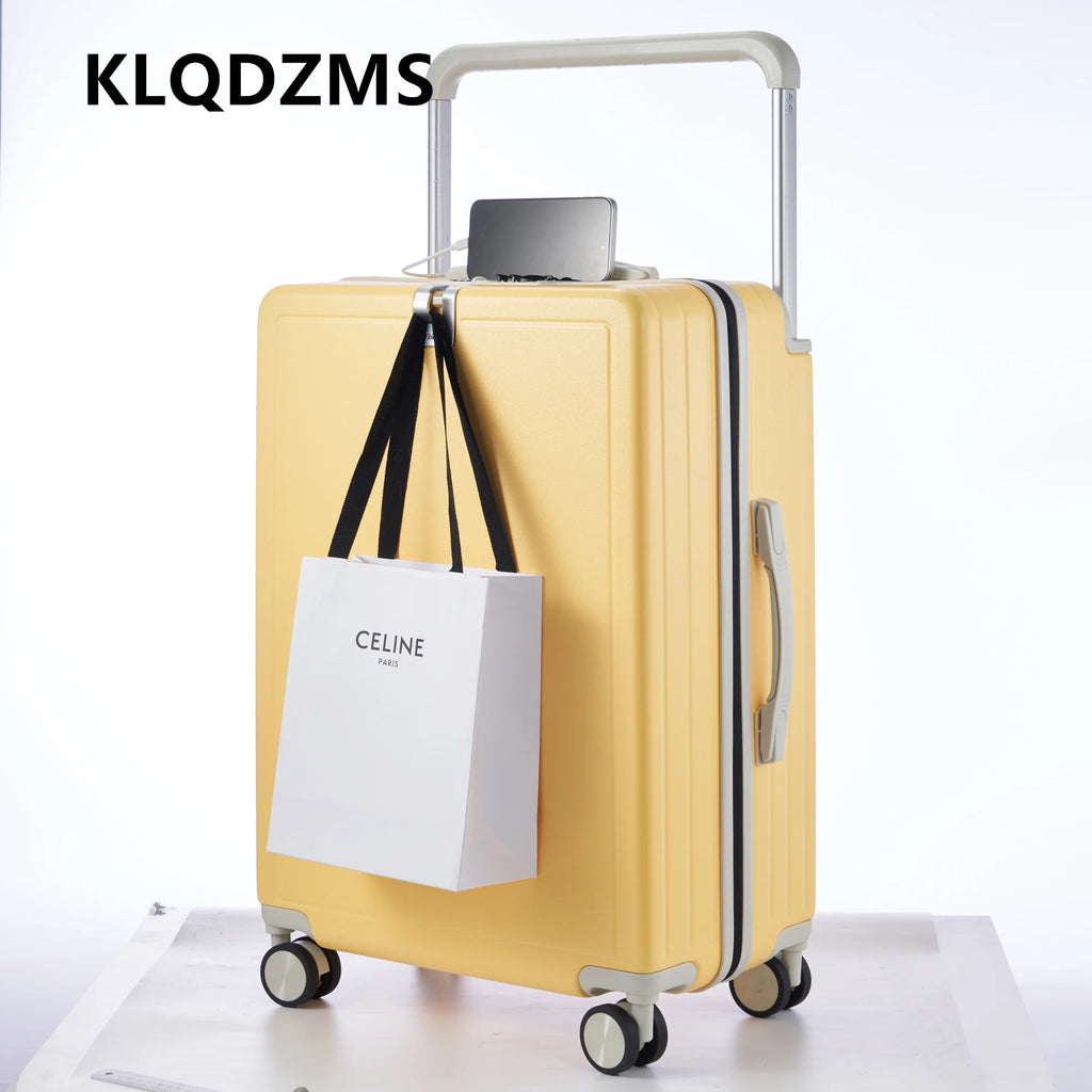 KLQDZMS 20"22"24"26"28 Inch Zipper Suitcase PC Boarding Box Multifunctional Trolley Case Large-capacity Password Luggage Bag