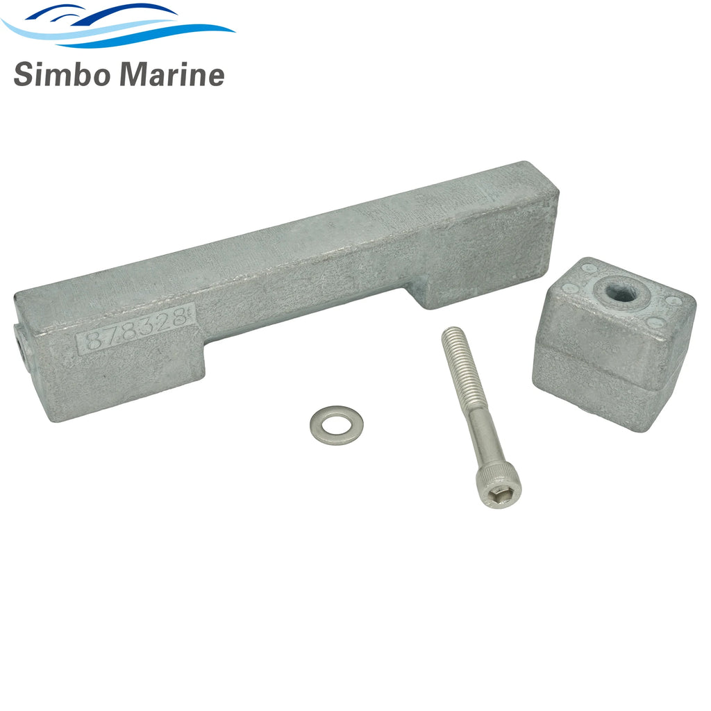 5007089 393023 Lower Unit Anode Kit for Johnson Evinrude OMC BRP 90-225 HP 1991 To Later Outboard Engine Models 433580 436745