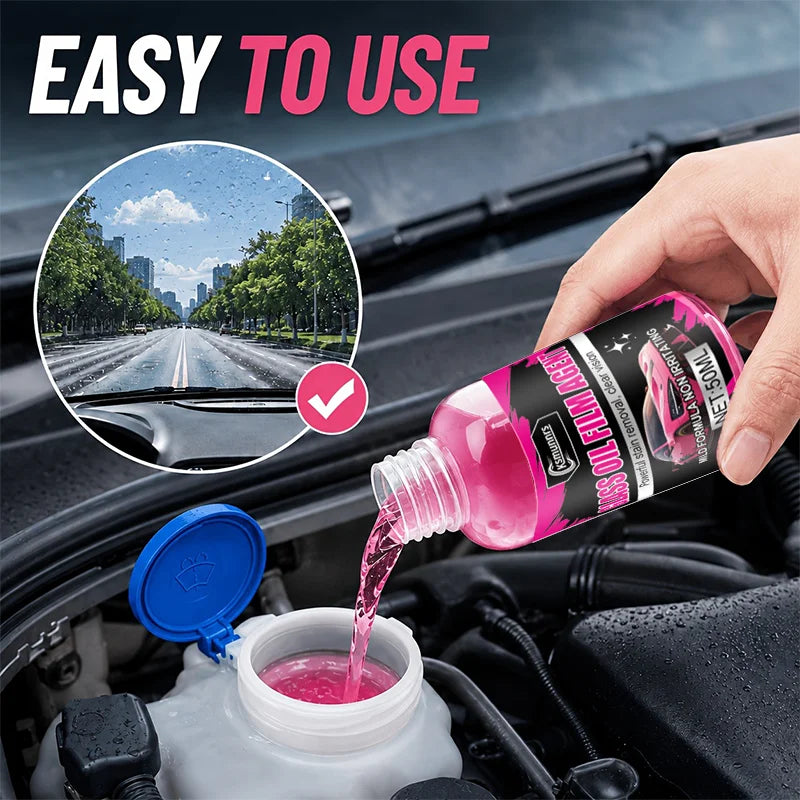Concentrated Car Windscreen Washer Fluid with Water-Repellent Coating; Specially Formulated for Effective Rain Protection, Ensur