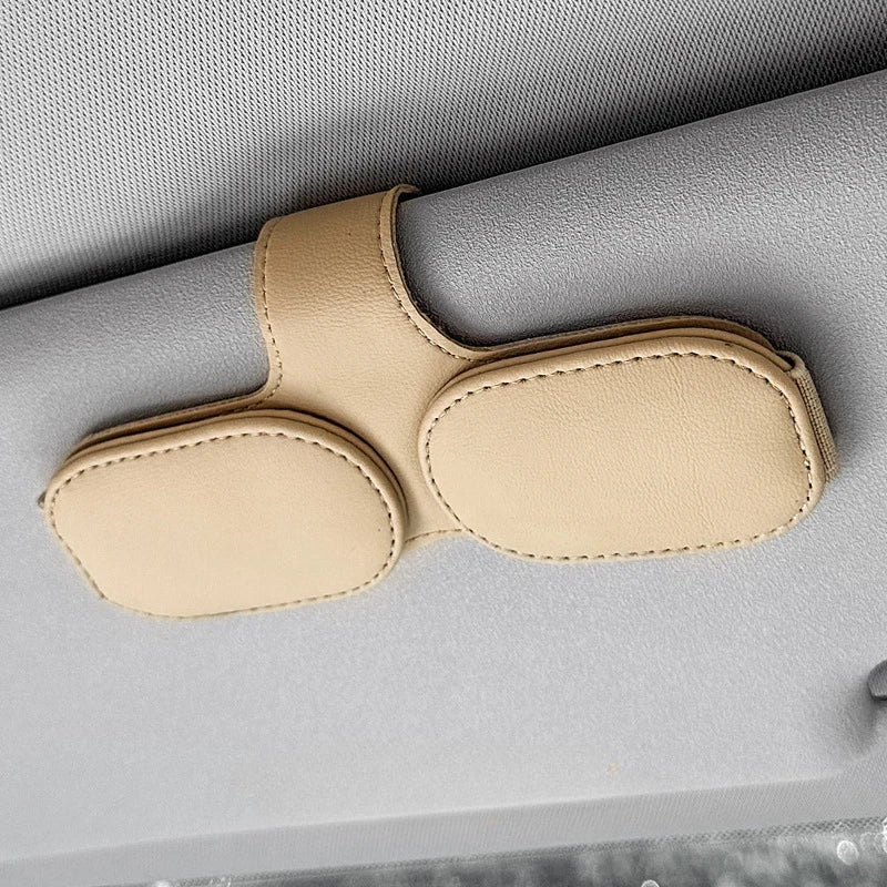 Car Glasses Holder Multifunctional Car Sunglasses Double Clip Bill Holder Car Sunglasses Storage Box Card Holder