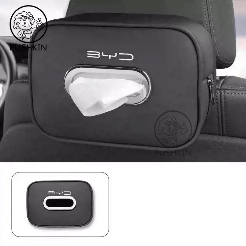 Suitable For BYD SHARK 6  2024 2025 2026 Car Tissue Box Seat Rear Hanging Drawer Specialized Automotive Accessories