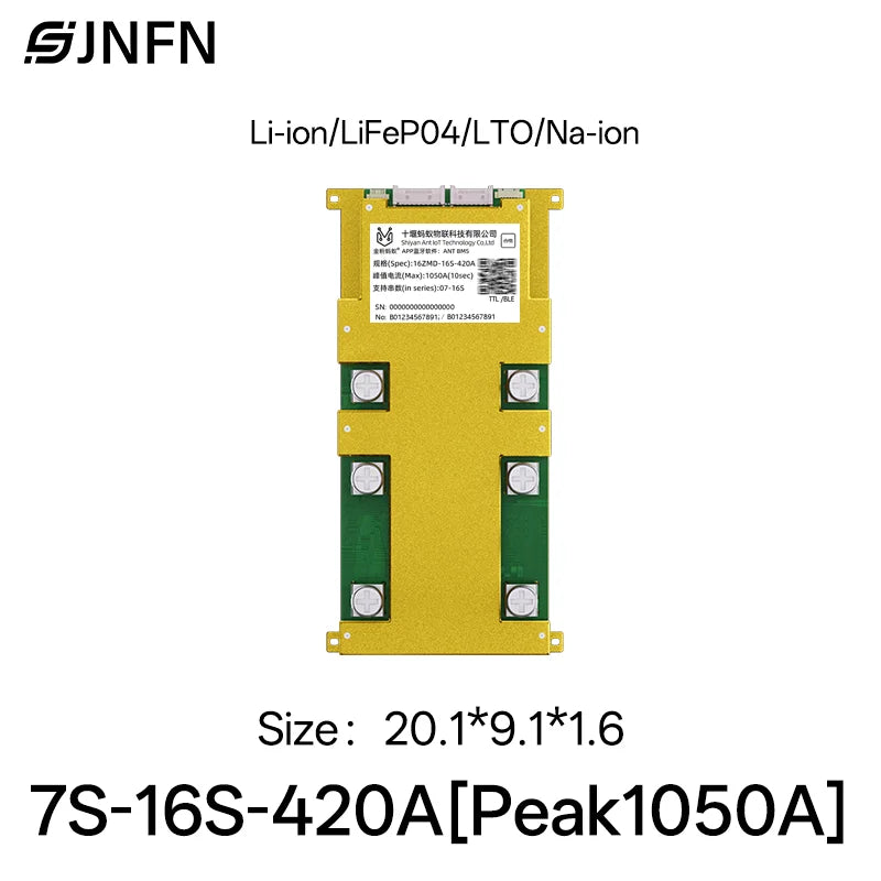 ANT Smart BMS 4S-24S 16S 40A Lifepo4 BMS 10S 13S 48V 30A Li-ion BMS 20S NMC LFP for E-bike E-scooter with Bluetooth Balance BMS