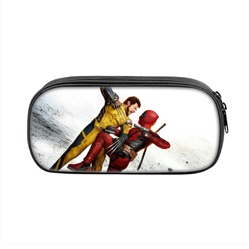 Popular Movies Deadpool Pencil Cases Fun Cartoon Anime Pen Box Bag for Student Big Capacity School Supplies Zipper Pencilcases