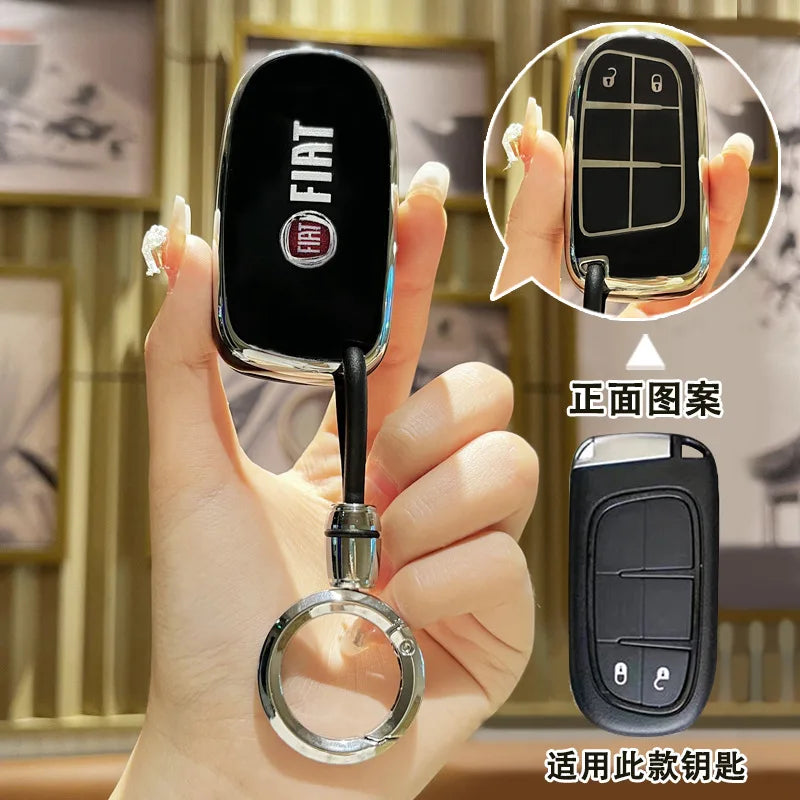 Fashion TPU Car Remote Key Case Cover Protector Shell For Fiat Freemont 2018 500X 500 500L Keychain Styling Protector Accessory