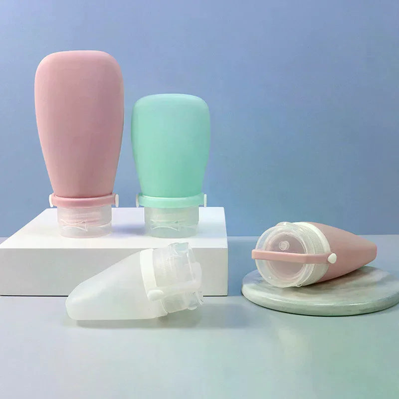 Silicone Travel Bottles Leak Proof Squeezable Refillable Containers Cosmetic Tube for Lotion Soap Liquids Bottling 30/60/90ml