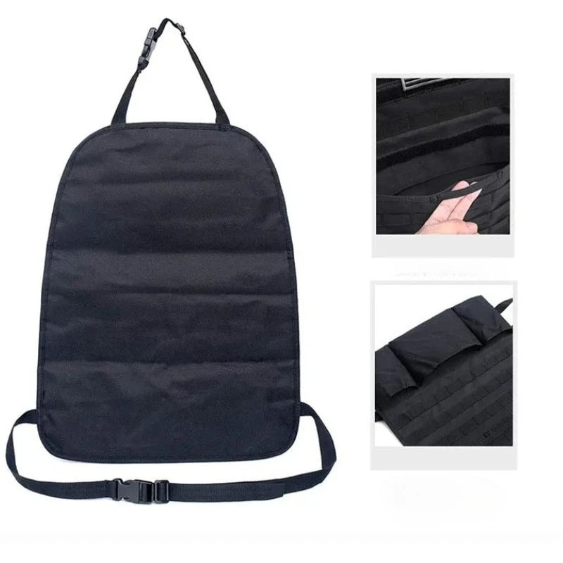 Tactical MOLLE Car Seat Back Organizer Waterproof Vehicle Storage Bag for SUV Truck