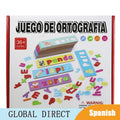 Toddler Montessori Spell Spanish Alphabet Words Game Wooden Toy Learning Jigsaw Letter Puzzles Early Educational Toys for Kids