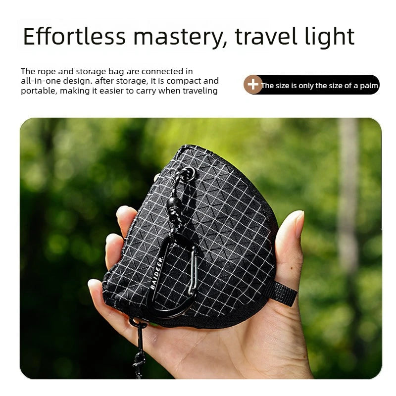 Portable Travel Clothesline with 16 Clips Retractable Windproof Drying Line for Outdoor Camping Hotel Laundry Compact Storage