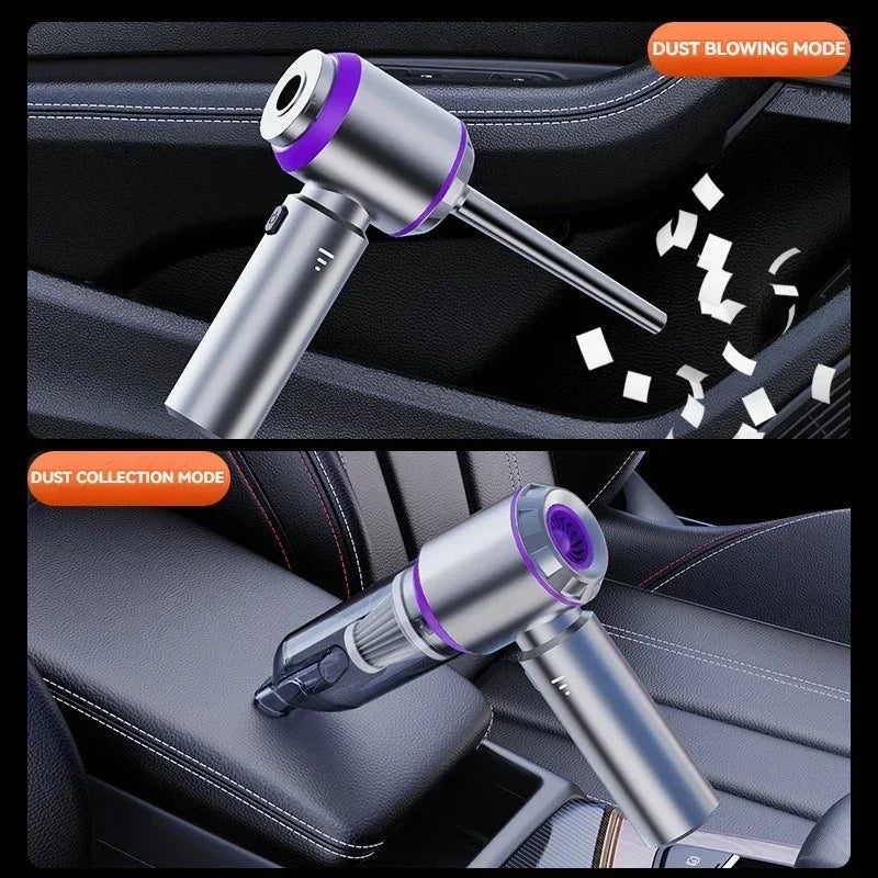 Brushless Motor Wireless Car Vacuum Cleaner High Power Handheld Portable Powerful Air Duster For Car Household Cleaning