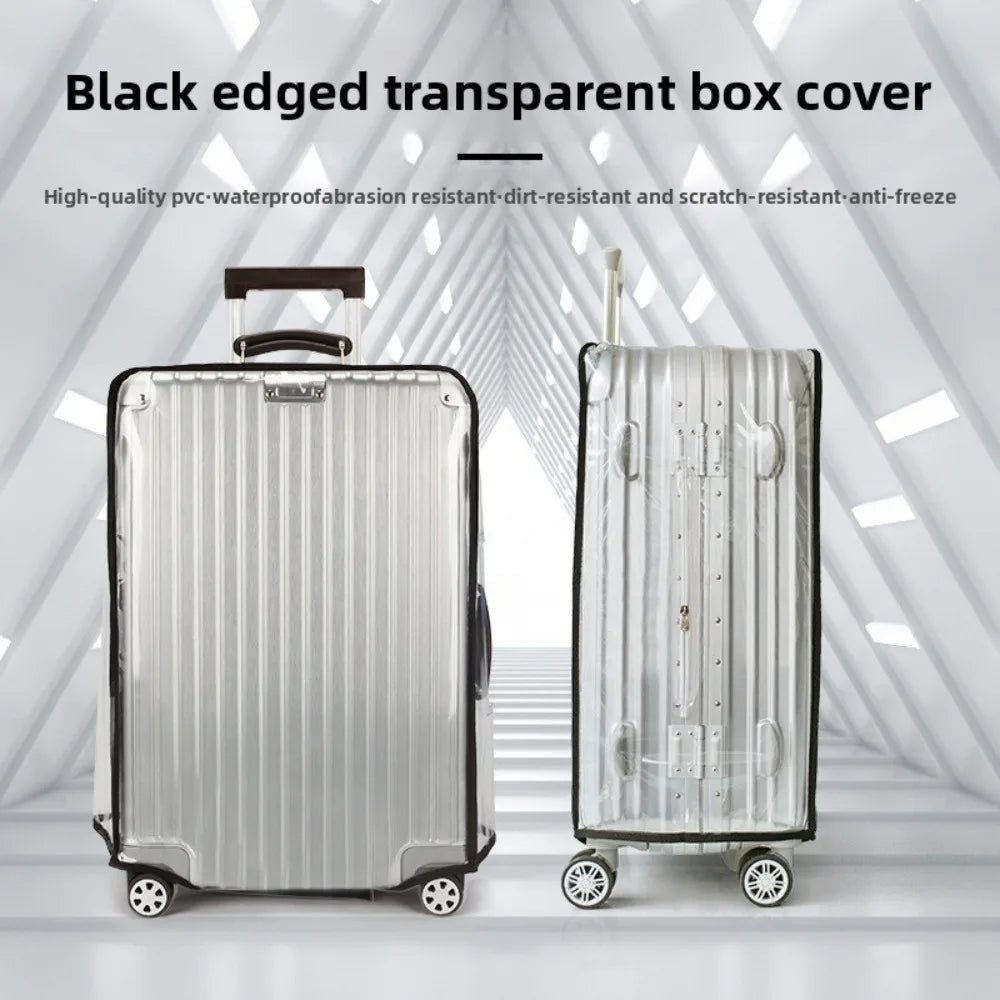 New PVC Rolling Cover 20-30inch Transparent Waterproof Thickened Luggage Cover Protector Suitcase Cover for Travel Suitcase Case