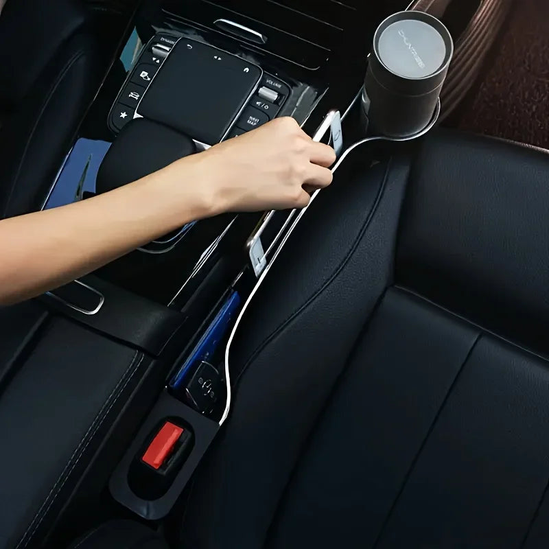 2Pcs Car Front and Rear Seat Cup Holders, Multi-Functional Storage Box for Car Organization, Interior Accessory Storage