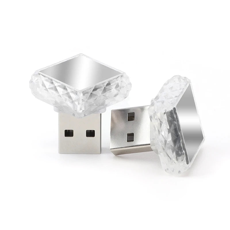 TypeC car atmosphere light, wireless modification for interior decoration, car USB rainbow atmosphere night light Type-C