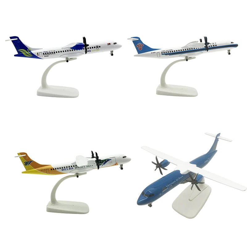 1Pc 20cm ATR Plane Airplane Model Aircraft Diecast Metal  Alloy Collection Gift Children Toy Home Decor