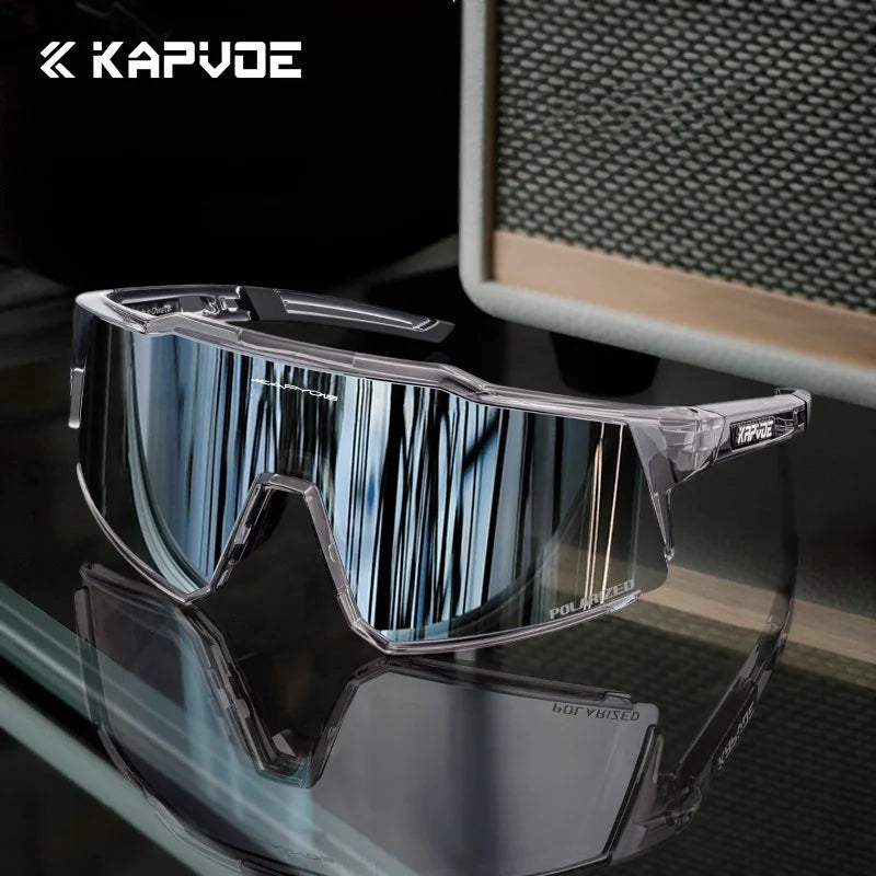 Kapvoe Polarized Sunglasses Fashion Cycling Glasses Bike Road Driving Goggles Outdoor UV400 Sports MTB Road Mountain Bicycle
