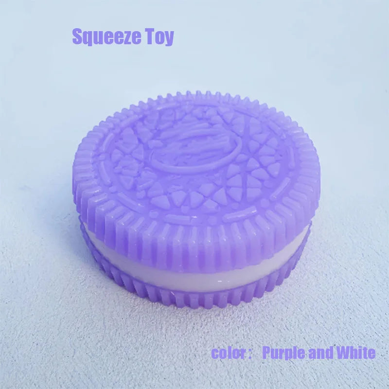 Simulation Biscuit Stress Relief Squishy Toy Creative Cookie Pinch Squeeze Toy Biscuit Anti-stress Fidget Toy for Adult