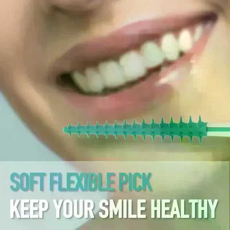 100Pcs Interdental Silicone Brushes Dental Toothpicks Brush Between Teeth With Thread Oral Cleaning Tools
