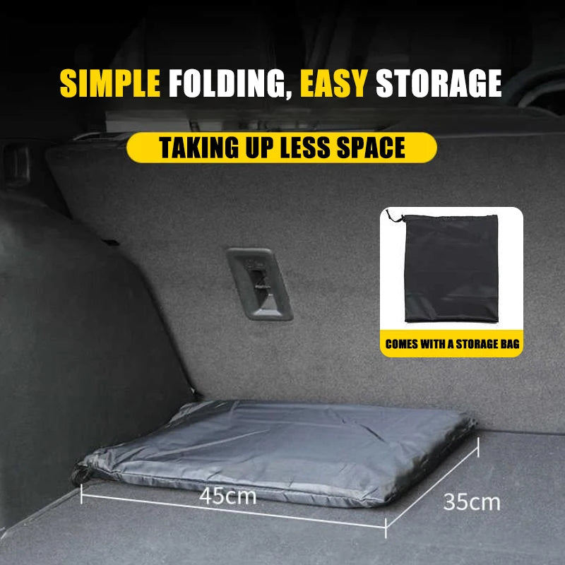 Car Rear Seat Extension Mattress Suv Skin-Friendly Flannel 4-Layer Non-Inflatable Travel Bed Universal for Traveling/Camping